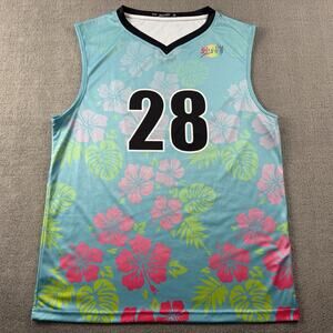 Slunks Jersey 2XL XXL Floral Hanai Beach Volleyball Sleeveless Tank Top Mens